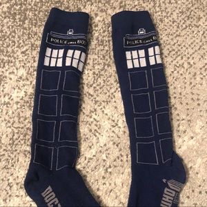 Doctor Who Tardis Knee High Socks